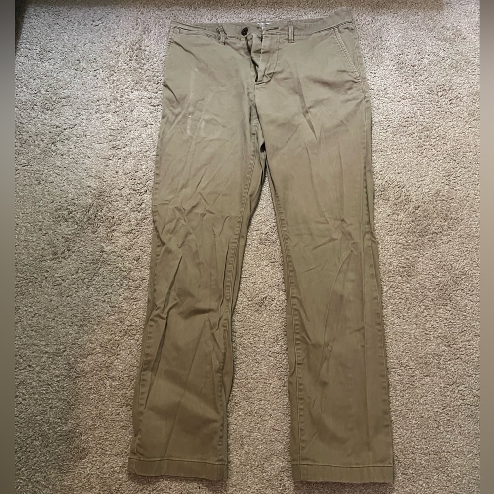 Goodfellow & Co Olive-Tan Straight Leg Chinos